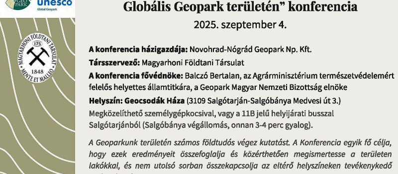 Földtudományi Konferencia a Nógrádi Geoparkban