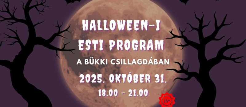 Halloween-i esti program a Bükki Csillagdában